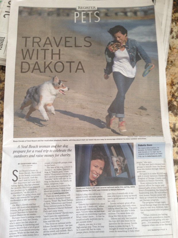 Posted in OC Register Newspaper just Monday!