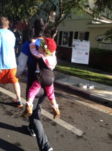 hanging on for dear life!